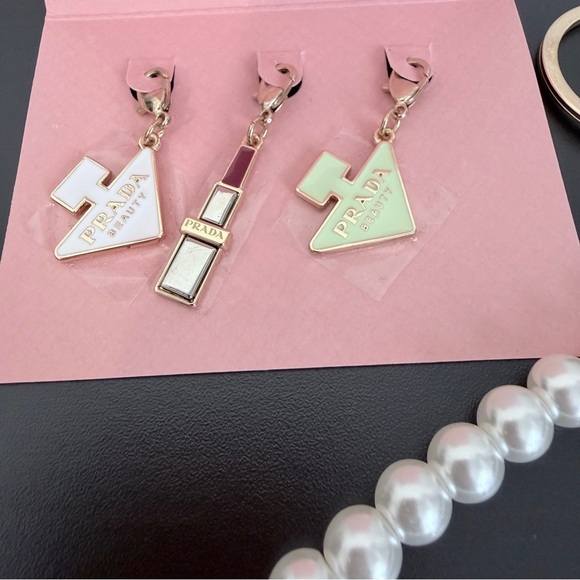 Prada Beauty 3 Charm Set Original Pradoxe Bottle Lip Novelty - Picture 2 of 4